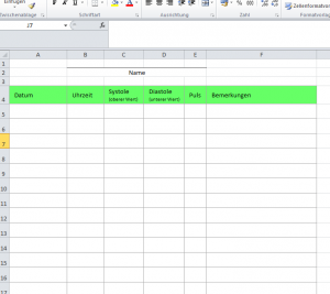 Featured image of post Blutdruck Tabelle Excel Mit der blutdrucktabelle von lifeline k nnen sie ihre werte aufzeichnen und den erfolg